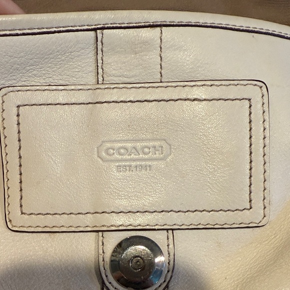 Coach Cream Shoulder Bag with Buckle Detail - Picture 2 of 5